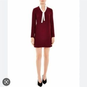 Sandro Burgundy mini dress size 34